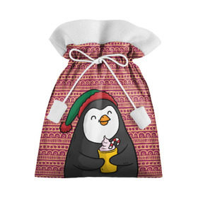 Подарочный 3D мешок с принтом Пингвиня в Кировске, 100% полиэстер | Размер: 29*39 см | Тематика изображения на принте: пингвин