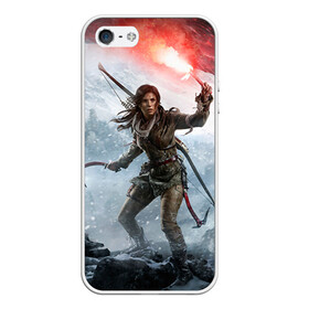 Чехол для iPhone 5/5S матовый с принтом Rise of the Tomb Raider в Кировске, Силикон | Область печати: задняя сторона чехла, без боковых панелей | rise of the tomb raider | tomb raider | райдер | том райдер