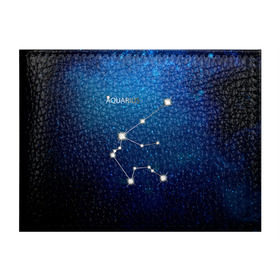 Обложка для студенческого билета с принтом Водолей в Кировске, натуральная кожа | Размер: 11*8 см; Печать на всей внешней стороне | водолей | звезда | звезды | знак зодиака | космос | созвездие