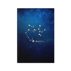 Обложка для паспорта матовая кожа с принтом Стрелец в Кировске, натуральная матовая кожа | размер 19,3 х 13,7 см; прозрачные пластиковые крепления | звезда | звезды | знак зодиака | космос | созвездие | стрелец