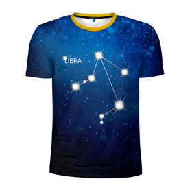 Мужская футболка 3D спортивная с принтом Весы в Кировске, 100% полиэстер с улучшенными характеристиками | приталенный силуэт, круглая горловина, широкие плечи, сужается к линии бедра | весы | звезда | звезды | знак зодиака | космос | созвездие