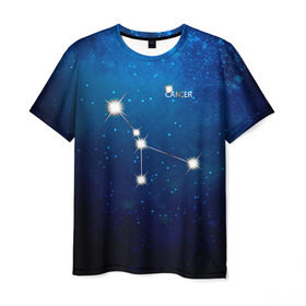 Мужская футболка 3D с принтом Рак в Кировске, 100% полиэфир | прямой крой, круглый вырез горловины, длина до линии бедер | звезда | звезды | знак зодиака | космос | рак | созвездие