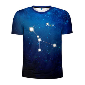 Мужская футболка 3D спортивная с принтом Рак в Кировске, 100% полиэстер с улучшенными характеристиками | приталенный силуэт, круглая горловина, широкие плечи, сужается к линии бедра | звезда | звезды | знак зодиака | космос | рак | созвездие