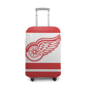 Чехол для чемодана 3D с принтом Detroit Red Wings в Кировске, 86% полиэфир, 14% спандекс | двустороннее нанесение принта, прорези для ручек и колес | detroit red wings | hockey | nhl | нхл | спорт | хоккей