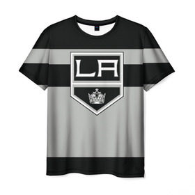 Мужская футболка 3D с принтом Los Angeles Kings в Кировске, 100% полиэфир | прямой крой, круглый вырез горловины, длина до линии бедер | hockey | los angeles kings | nhl | нхл | спорт | хоккей