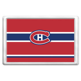 Магнит 45*70 с принтом Montreal Canadiens в Кировске, Пластик | Размер: 78*52 мм; Размер печати: 70*45 | hockey | montreal canadien | nhl | нхл | спорт | хоккей