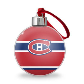 Ёлочный шар с принтом Montreal Canadiens в Кировске, Пластик | Диаметр: 77 мм | hockey | montreal canadien | nhl | нхл | спорт | хоккей