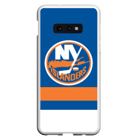 Чехол для Samsung S10E с принтом New York Islanders в Кировске, Силикон | Область печати: задняя сторона чехла, без боковых панелей | Тематика изображения на принте: hockey | new york islander | nhl | нхл | спорт | хоккей