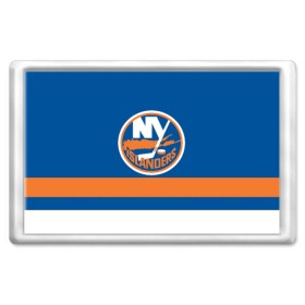 Магнит 45*70 с принтом New York Islanders в Кировске, Пластик | Размер: 78*52 мм; Размер печати: 70*45 | Тематика изображения на принте: hockey | new york islander | nhl | нхл | спорт | хоккей