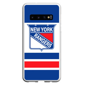 Чехол для Samsung Galaxy S10 с принтом New York Rangers в Кировске, Силикон | Область печати: задняя сторона чехла, без боковых панелей | hockey | new york rangers | nhl | нхл | спорт | хоккей