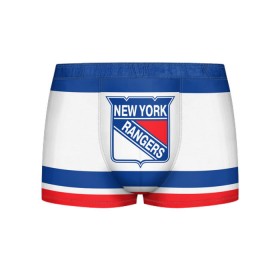 Мужские трусы 3D с принтом New York Rangers в Кировске, 50% хлопок, 50% полиэстер | классическая посадка, на поясе мягкая тканевая резинка | hockey | new york rangers | nhl | нхл | спорт | хоккей