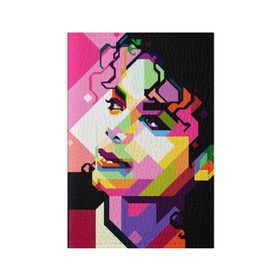 Обложка для паспорта матовая кожа с принтом Майкл Джексон в Кировске, натуральная матовая кожа | размер 19,3 х 13,7 см; прозрачные пластиковые крепления | michael jackson | майкл джексон | поп арт | портрет