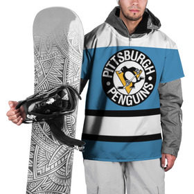 Накидка на куртку 3D с принтом Pittsburgh Penguins blue в Кировске, 100% полиэстер |  | hockey | nhl | pittsburgh penguins | нхл | хоккей