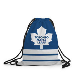 Рюкзак-мешок 3D с принтом Toronto Maple Leafs в Кировске, 100% полиэстер | плотность ткани — 200 г/м2, размер — 35 х 45 см; лямки — толстые шнурки, застежка на шнуровке, без карманов и подкладки | hockey | nhl | toronto maple leafs | нхл | хоккей