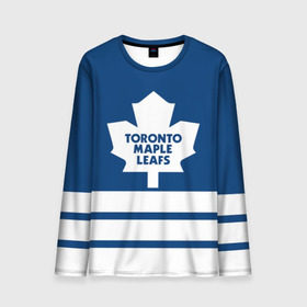 Мужской лонгслив 3D с принтом Toronto Maple Leafs в Кировске, 100% полиэстер | длинные рукава, круглый вырез горловины, полуприлегающий силуэт | hockey | nhl | toronto maple leafs | нхл | хоккей