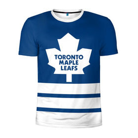 Мужская футболка 3D спортивная с принтом Toronto Maple Leafs в Кировске, 100% полиэстер с улучшенными характеристиками | приталенный силуэт, круглая горловина, широкие плечи, сужается к линии бедра | hockey | nhl | toronto maple leafs | нхл | хоккей