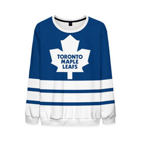 Мужской свитшот 3D с принтом Toronto Maple Leafs в Кировске, 100% полиэстер с мягким внутренним слоем | круглый вырез горловины, мягкая резинка на манжетах и поясе, свободная посадка по фигуре | Тематика изображения на принте: hockey | nhl | toronto maple leafs | нхл | хоккей