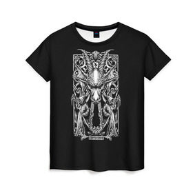 Женская футболка 3D с принтом Козерог в Кировске, 100% полиэфир ( синтетическое хлопкоподобное полотно) | прямой крой, круглый вырез горловины, длина до линии бедер | capricorn | арт | гороскоп | знаки зодиака | козерог | череп