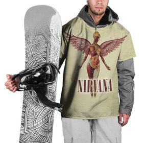 Накидка на куртку 3D с принтом Nirvana в Кировске, 100% полиэстер |  | cobain | curt | nirvana | rock | группа | кобейн | курт | нирвана | рок