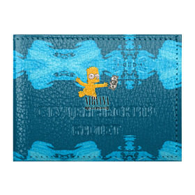 Обложка для студенческого билета с принтом Nirvana & Simpson в Кировске, натуральная кожа | Размер: 11*8 см; Печать на всей внешней стороне | Тематика изображения на принте: cobain | curt | nirvana | rock | группа | кобейн | курт | нирвана | рок
