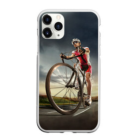Чехол для iPhone 11 Pro матовый с принтом Велогонщик в Кировске, Силикон |  | extreme | вело | велосипед | шоссейный велосипед | экстрим
