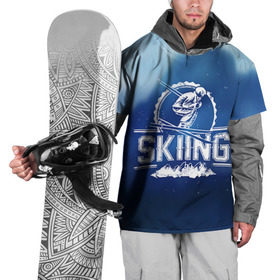 Накидка на куртку 3D с принтом Лыжный спорт в Кировске, 100% полиэстер |  | extreme | ski | skiing | горнолыжное | горные лыжи | лыжник | фристайл | экстрим