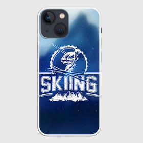 Чехол для iPhone 13 mini с принтом Лыжный спорт в Кировске,  |  | extreme | ski | skiing | горнолыжное | горные лыжи | лыжник | фристайл | экстрим
