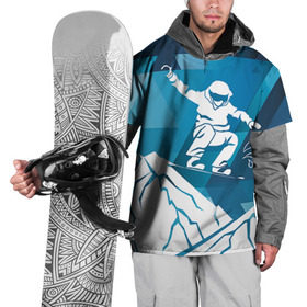 Накидка на куртку 3D с принтом Горы и сноубордист в Кировске, 100% полиэстер |  | Тематика изображения на принте: extreme | snowboard | сноуборд | сноубордист | экстрим
