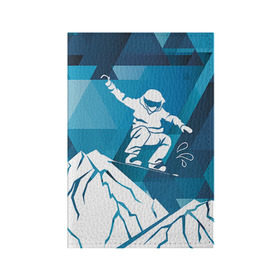 Обложка для паспорта матовая кожа с принтом Горы и сноубордист в Кировске, натуральная матовая кожа | размер 19,3 х 13,7 см; прозрачные пластиковые крепления | Тематика изображения на принте: extreme | snowboard | сноуборд | сноубордист | экстрим