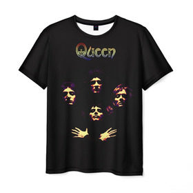 Мужская футболка 3D с принтом Queen в Кировске, 100% полиэфир | прямой крой, круглый вырез горловины, длина до линии бедер | freddie | heavy | mercury | metal | queen | rock | квин | куин | меркури | меркюри | метал | рок | фредди меркьюри | фреди | хэви