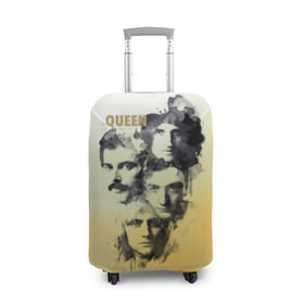 Чехол для чемодана 3D с принтом Queen группа в Кировске, 86% полиэфир, 14% спандекс | двустороннее нанесение принта, прорези для ручек и колес | freddie | heavy | mercury | metal | queen | rock | квин | куин | меркури | меркюри | метал | рок | фредди меркьюри | фреди | хэви