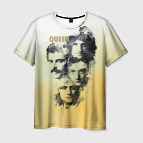 Мужская футболка 3D с принтом Queen группа в Кировске, 100% полиэфир | прямой крой, круглый вырез горловины, длина до линии бедер | freddie | heavy | mercury | metal | queen | rock | квин | куин | меркури | меркюри | метал | рок | фредди меркьюри | фреди | хэви