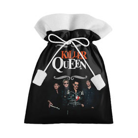 Подарочный 3D мешок с принтом Killer Queen в Кировске, 100% полиэстер | Размер: 29*39 см | Тематика изображения на принте: freddie | heavy | mercury | metal | queen | rock | квин | куин | меркури | меркюри | метал | рок | фредди меркьюри | фреди | хэви