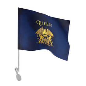 Флаг для автомобиля с принтом Группа Queen в Кировске, 100% полиэстер | Размер: 30*21 см | Тематика изображения на принте: freddie | heavy | mercury | metal | queen | rock | квин | куин | меркури | меркюри | метал | рок | фредди меркьюри | фреди | хэви