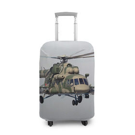Чехол для чемодана 3D с принтом МИ 8 в Кировске, 86% полиэфир, 14% спандекс | двустороннее нанесение принта, прорези для ручек и колес | авиация | армия | ввс | вертолет | военная техника | ми 8 | ударный