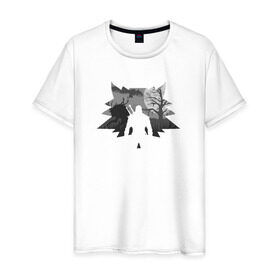 Мужская футболка хлопок с принтом The Witcher в Кировске, 100% хлопок | прямой крой, круглый вырез горловины, длина до линии бедер, слегка спущенное плечо. | ведьмак