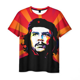 Мужская футболка 3D с принтом Че Гевара в Кировске, 100% полиэфир | прямой крой, круглый вырез горловины, длина до линии бедер | куба | поп арт | революционер | чегевара