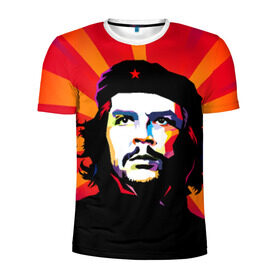 Мужская футболка 3D спортивная с принтом Че Гевара в Кировске, 100% полиэстер с улучшенными характеристиками | приталенный силуэт, круглая горловина, широкие плечи, сужается к линии бедра | куба | поп арт | революционер | чегевара
