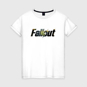 Женская футболка хлопок с принтом Fallout 4 gameplay в Кировске, 100% хлопок | прямой крой, круглый вырез горловины, длина до линии бедер, слегка спущенное плечо | 4 | fall | falout | folaut | out | игры | фалаут | фолаут