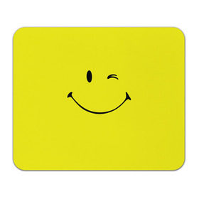 Коврик прямоугольный с принтом Смайл в Кировске, натуральный каучук | размер 230 х 185 мм; запечатка лицевой стороны | Тематика изображения на принте: emoji | smile | жёлтый | смайл | смайлик | улыбка | эмодзи | эмоции