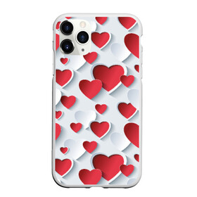 Чехол для iPhone 11 Pro Max матовый с принтом Сердца в Кировске, Силикон |  | день святого валентина | любовь | сердца