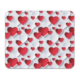 Коврик прямоугольный с принтом Сердца в Кировске, натуральный каучук | размер 230 х 185 мм; запечатка лицевой стороны | день святого валентина | любовь | сердца