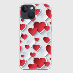 Чехол для iPhone 13 mini с принтом Сердца в Кировске,  |  | день святого валентина | любовь | сердца