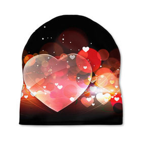 Шапка 3D с принтом Сердца в Кировске, 100% полиэстер | универсальный размер, печать по всей поверхности изделия | 14 февраля | love | валентин | влюбленные | любовь | сердечко | сердце