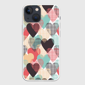 Чехол для iPhone 13 mini с принтом Сердечки в Кировске,  |  | 14 февраля | love | валентин | влюбленные | любовь | сердечко | сердце