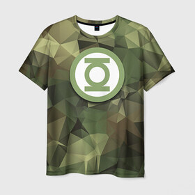 Мужская футболка 3D с принтом Зеленый фонарь в Кировске, 100% полиэфир | прямой крой, круглый вырез горловины, длина до линии бедер | 