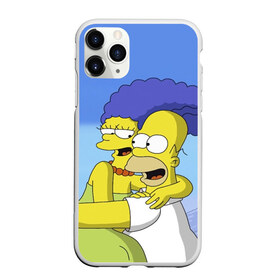Чехол для iPhone 11 Pro матовый с принтом Гомер и Мардж в Кировске, Силикон |  | гомер