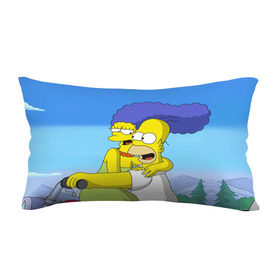 Подушка 3D антистресс с принтом Гомер и Мардж в Кировске, наволочка — 100% полиэстер, наполнитель — вспененный полистирол | состоит из подушки и наволочки на молнии | гомер