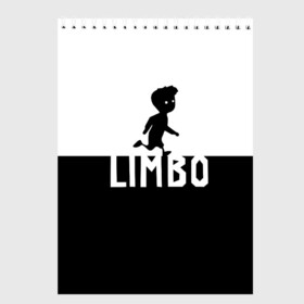 Скетчбук с принтом Limbo в Кировске, 100% бумага
 | 48 листов, плотность листов — 100 г/м2, плотность картонной обложки — 250 г/м2. Листы скреплены сверху удобной пружинной спиралью | Тематика изображения на принте: limbo | игра | лимбо | мальчик