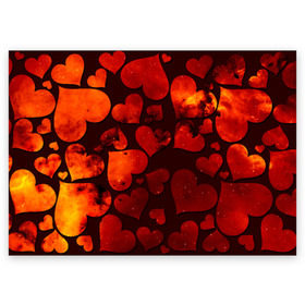 Поздравительная открытка с принтом Космические сердечки в Кировске, 100% бумага | плотность бумаги 280 г/м2, матовая, на обратной стороне линовка и место для марки
 | 14 февраля | день влюбленных | сердце